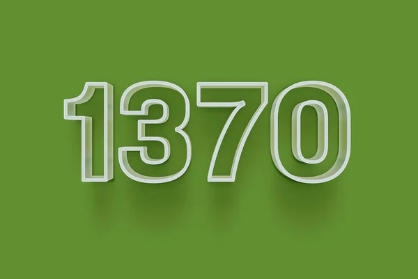 Numero 1370 Isolato Sfondo Verde Tuo Poster Vendita Unico Sconto — Foto Stock