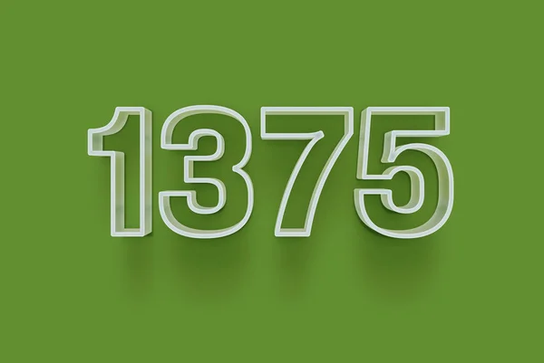 3D番号1375は あなたのユニークな販売ポスタープロモーション割引特別販売ショッピングオファー バナー広告ラベル クリスマスを楽しむ クーポンなどのクリスマス販売のための緑の背景に隔離されています — ストック写真