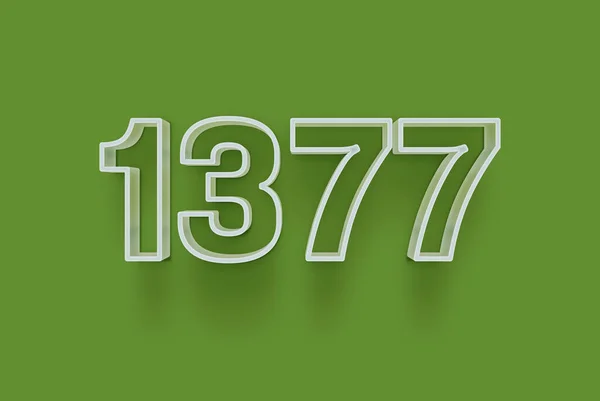 1377 Numara Yeşil Arka Planda Indirimli Poster Indirimi Için Özel — Stok fotoğraf