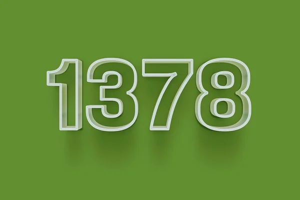 Numero 1378 Isolato Sfondo Verde Tuo Poster Vendita Unico Sconto — Foto Stock