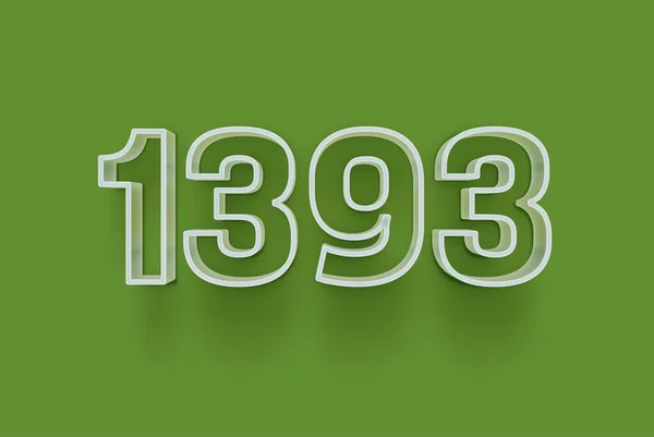 Numero 1393 Isolato Sfondo Verde Tuo Poster Vendita Unico Sconto — Foto Stock