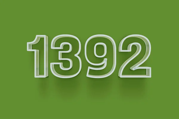 3D番号1392は あなたのユニークな販売ポスタープロモーション割引特別販売ショッピングオファー バナー広告ラベル クリスマスを楽しむ クーポンなどのクリスマス販売のための緑の背景に隔離されています — ストック写真
