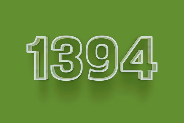 Numéro 1394 Est Isolé Sur Fond Vert Pour Votre Offre — Photo