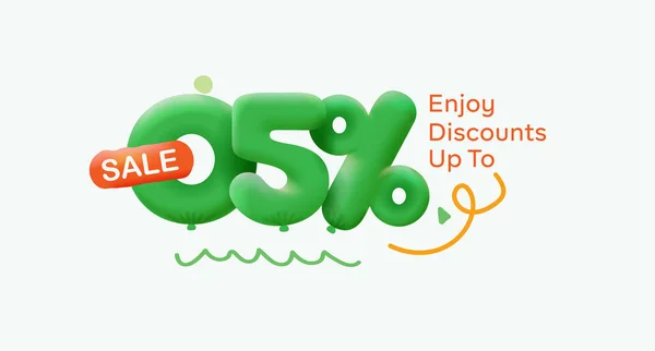 Oferta Especial Venda Desconto Número Verde Tag Voucher Ilustração Discount — Fotografia de Stock