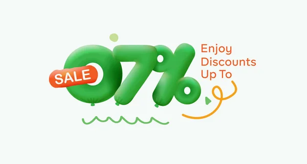 Special Offer Sale Discount Number Green Tag Voucher Illustration Discount — Stock Photo, Image