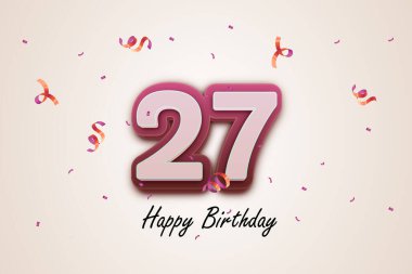 27 mutlu doğum günü tebrik kartı tasarımı