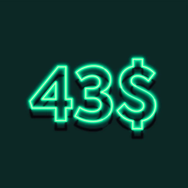 Neon Light Price Ilustração Para Varejo — Fotografia de Stock