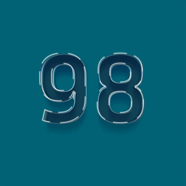 Απεικόνιση Του Αριθμό Μπλε Φόντο — Φωτογραφία Αρχείου