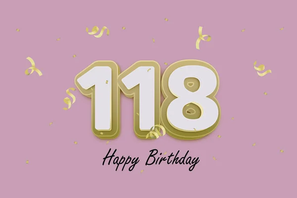 118 Joyeux Anniversaire Conception Carte Voeux — Photo