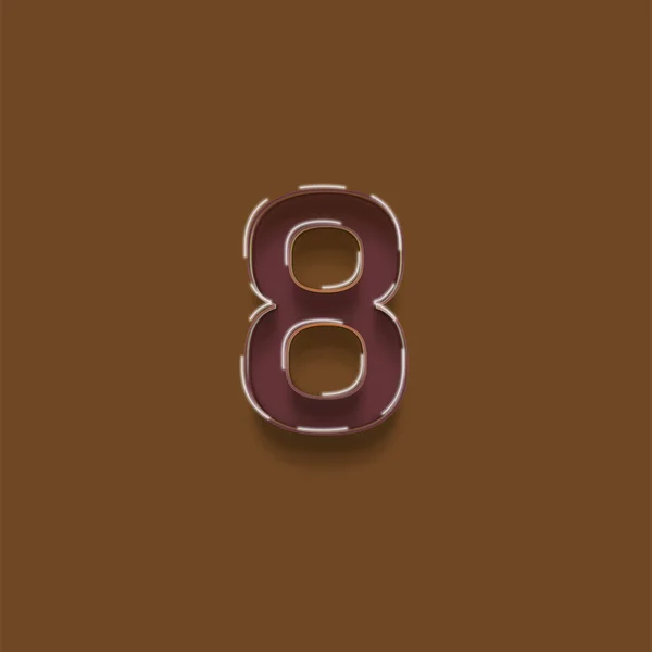 Illustration Number Brown Background — Stock Photo, Image