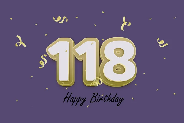 118 Grattis Födelsedagen Kort Design — Stockfoto