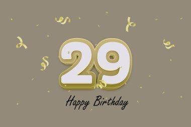 29 mutlu doğum günü tebrik kartı tasarımı