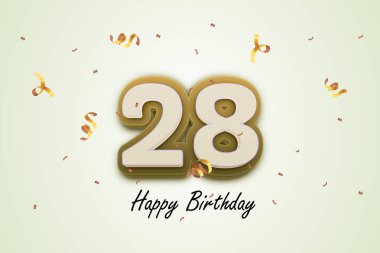 28 mutlu doğum günü tebrik kartı tasarımı