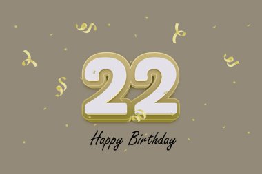 22 mutlu doğum günü tebrik kartı tasarımı