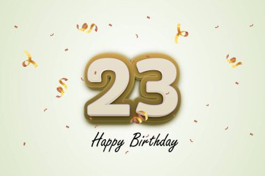 23 mutlu doğum günü tebrik kartı tasarımı