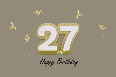 27 mutlu doğum günü tebrik kartı tasarımı