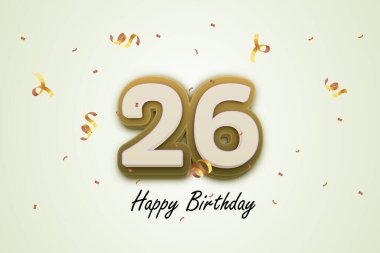 26 mutlu doğum günü tebrik kartı tasarımı