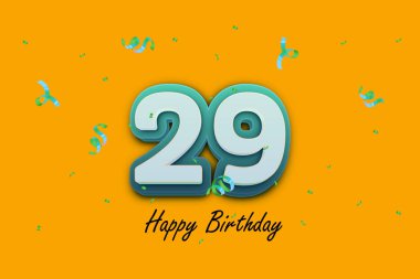 29 mutlu doğum günü tebrik kartı tasarımı