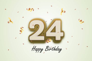 24 mutlu doğum günü tebrik kartı tasarımı