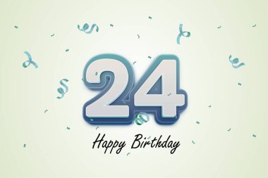 24 mutlu doğum günü tebrik kartı tasarımı