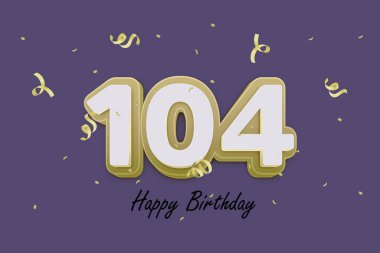 104 mutlu yıllar tebrik kartı tasarımı