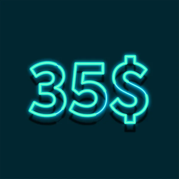 Neon Light Price Ilustração Para Varejo — Fotografia de Stock