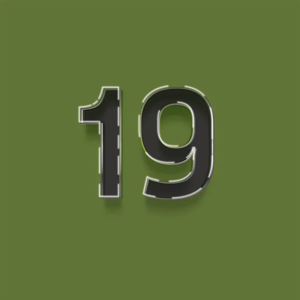 Illustration Number Green Background — Stock Photo, Image