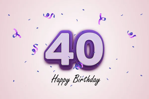 40 happy birthday greeting card design
