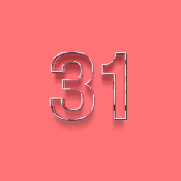 Illustration Number Pink Background — Stock Photo, Image