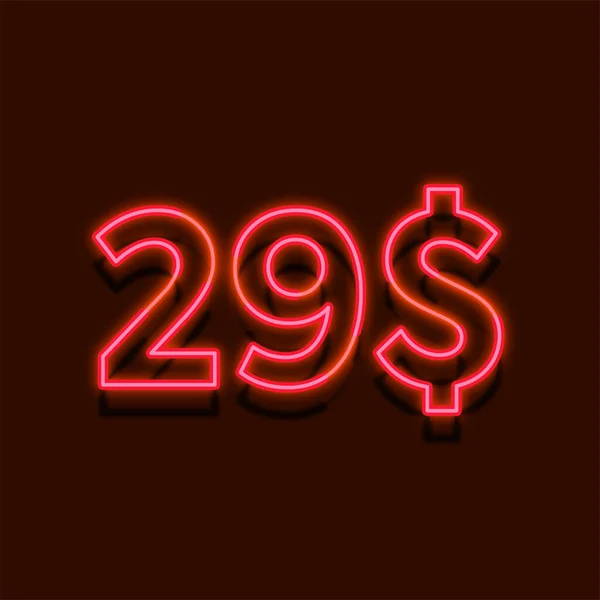 Neon Light Price Illustration Retail — Stock Photo, Image