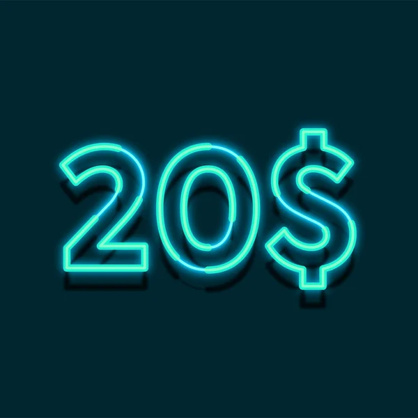 Neon Light Price Illustration Retail — Stock Photo, Image