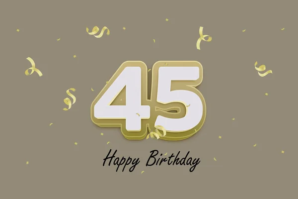 45岁生日快乐贺卡设计 — 图库照片