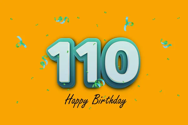 110 Życzenia Urodzinowe Kartka Projekt — Zdjęcie stockowe