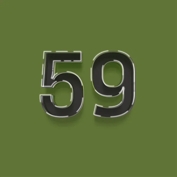 緑の背景に描かれた3D 56番のイラスト — ストック写真