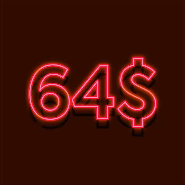 Neon Light Price Ilustração Para Varejo — Fotografia de Stock