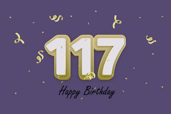 117 Buon Compleanno Disegno Biglietto Auguri — Foto Stock