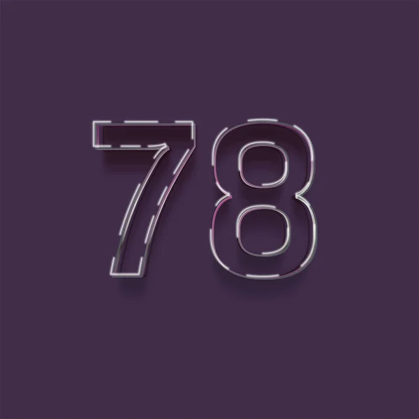 Abbildung Der Zahl Auf Violettem Hintergrund — Stockfoto