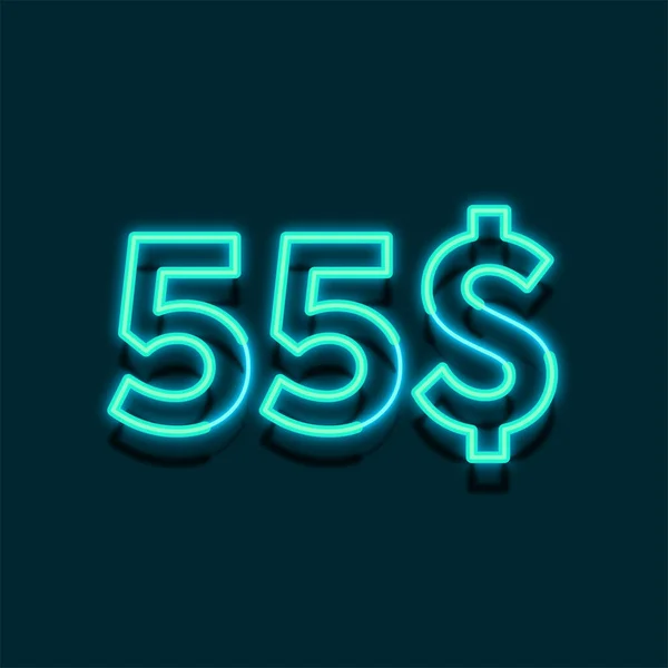 Neon Light Price Illustrazione Vendita Dettaglio — Foto Stock