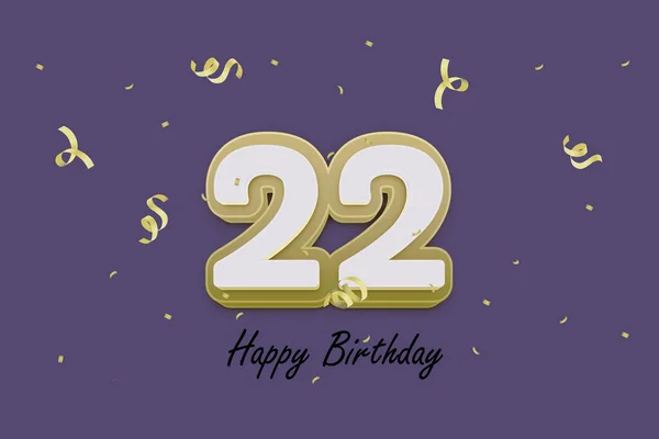 22岁生日贺卡设计 — 图库照片