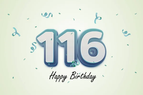 116 Feliz Aniversário Cartão Design — Fotografia de Stock