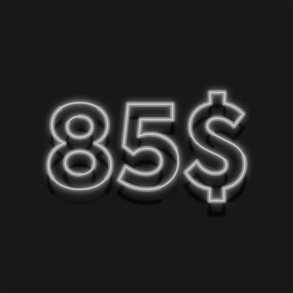 85ドルネオンライト価格 小売のためのイラスト — ストック写真