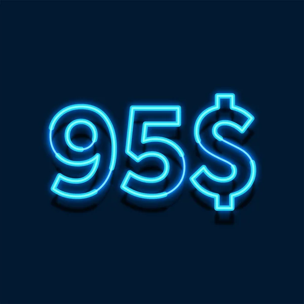 Neon Light Price Ilustração Para Varejo — Fotografia de Stock