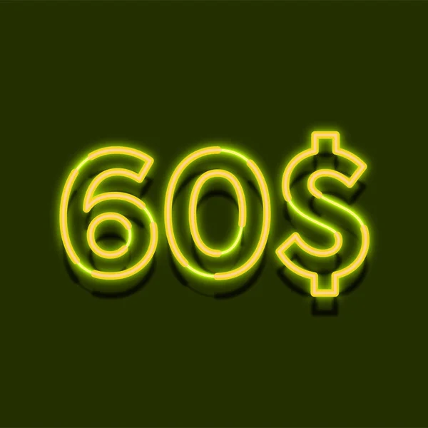 Neon Light Price Ilustração Para Varejo — Fotografia de Stock