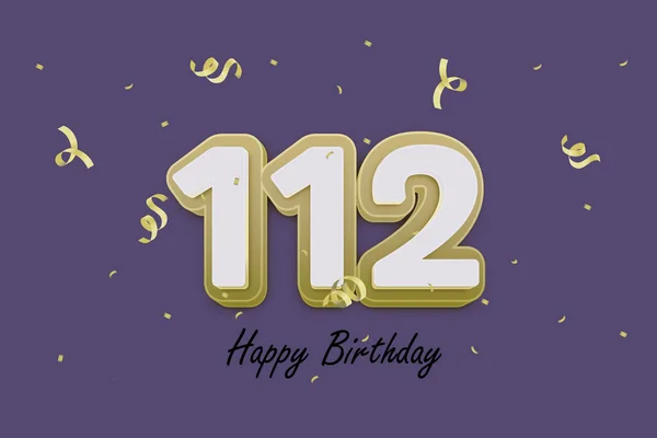 112 Buon Compleanno Disegno Biglietto Auguri — Foto Stock