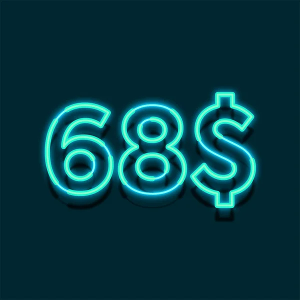 Neon Light Price Illustration Retail — Stock Photo, Image