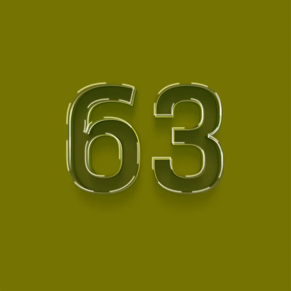 Abbildung Der Zahl Auf Grünem Hintergrund — Stockfoto