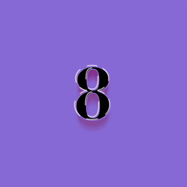 Ілюстрація Числа Фіолетовому Фоні — стокове фото
