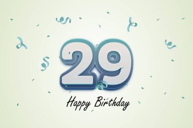 29 mutlu doğum günü tebrik kartı tasarımı