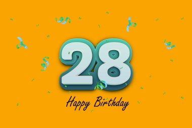 28 mutlu doğum günü tebrik kartı tasarımı