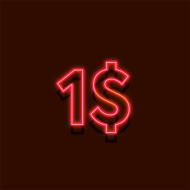 1 $neon ışık fiyatı, perakende için illüstrasyon